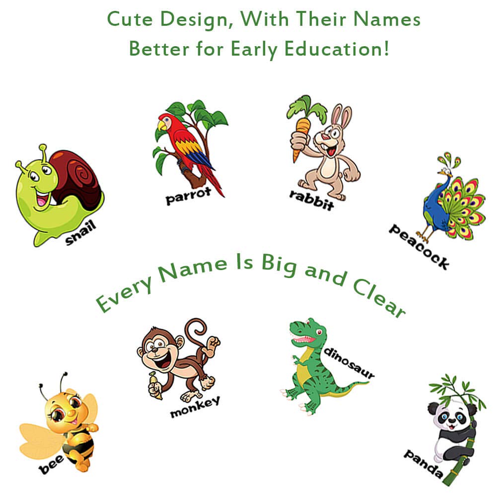 Animal Magnets Letters Refrigerator For Kids Toddlers 1-3, 32 Fridge Magnetic Animal Toys Set With Clear & Big Letters Educational Spelling Early Learning Tool