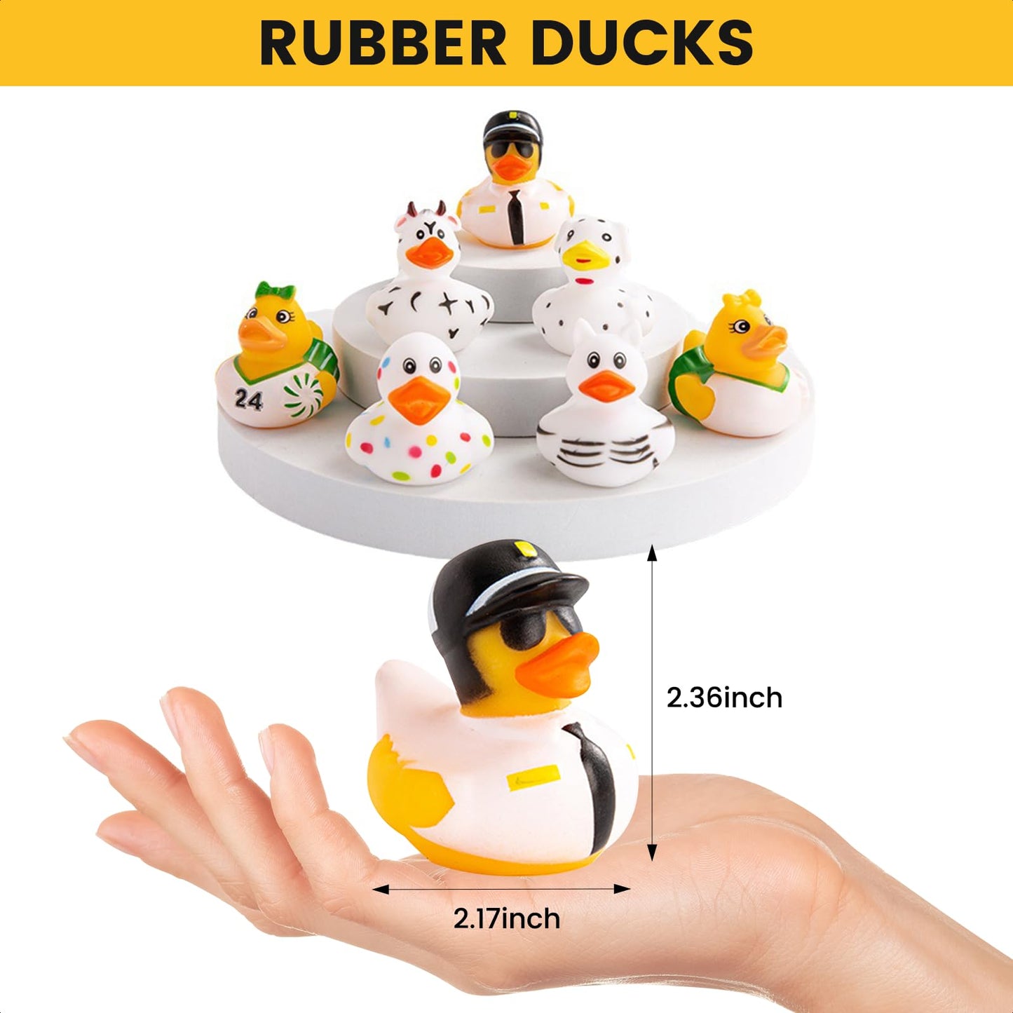 100 Pack Rubber Ducks In Bulk,Bozily Rubber Ducks Jeep Ducking Jeep Ducks For Ducking Assorted Rubber Ducks Bulk Shower Swimming