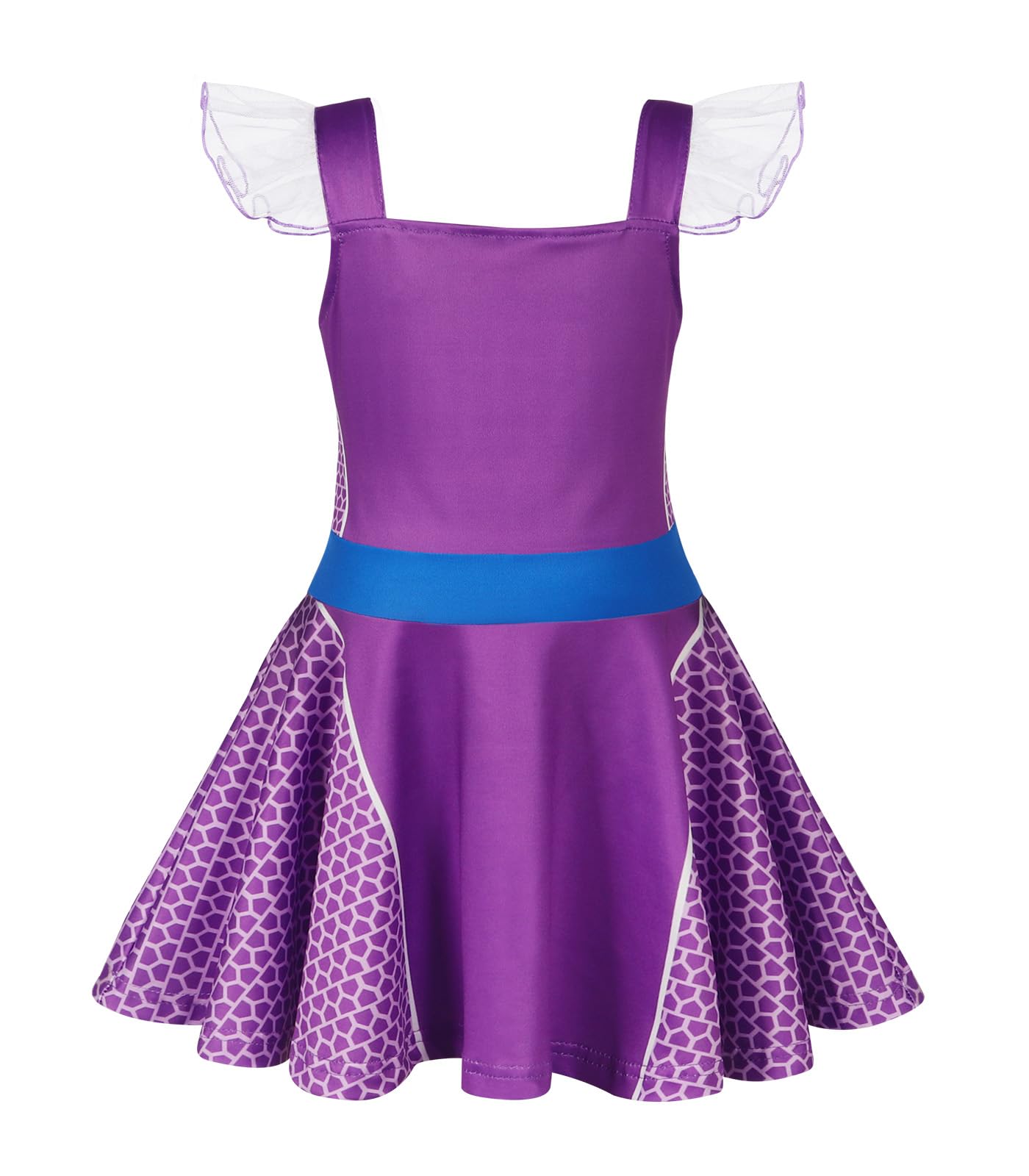 Marendyee Girls Kitties Costume Dress Christmas Gift For Kids Flutter Sleeve Cosplay Dresses Birthday 7-8 Years