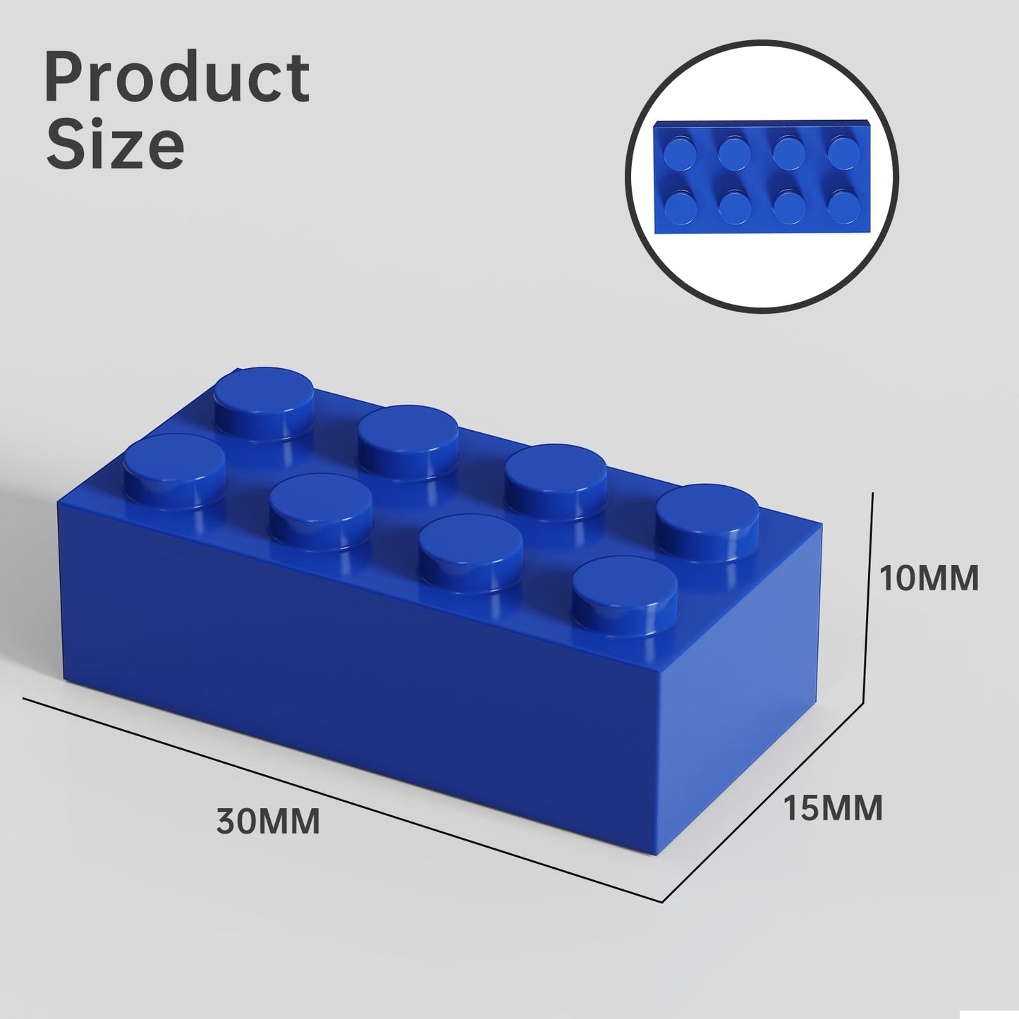 Classic Bulk Brick Block 2X4, 200 Piece Building Brick Blue, Compatible With Lego Parts And Pieces 3001, Creative Play Set - Com
