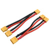 2Packs XT60 Parallel Y Splitter Battery Connector 12AWG Cable Dual Extension Y Splitter Male to 2 Female for RC Quadcopte Multir