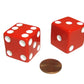 Koplow Games Set of 2 D6 25mm Large Opaque Jumbo Dice - Red with White Pips