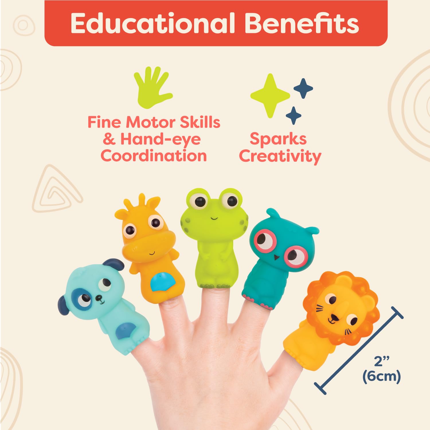 Ten Finger Puppet B. Toys B. – 10 Finger Puppets – Animal Finger Puppets – Fox, Panda ...