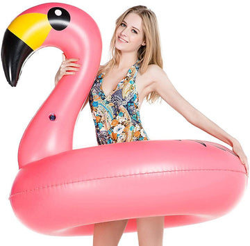 Jasonwell Giant Inflatable Flamingo Pool Float Tube, Large, Pink, Premium Raft-Grade Material, Model JX-US-FLT, Ideal for Adults & Kids