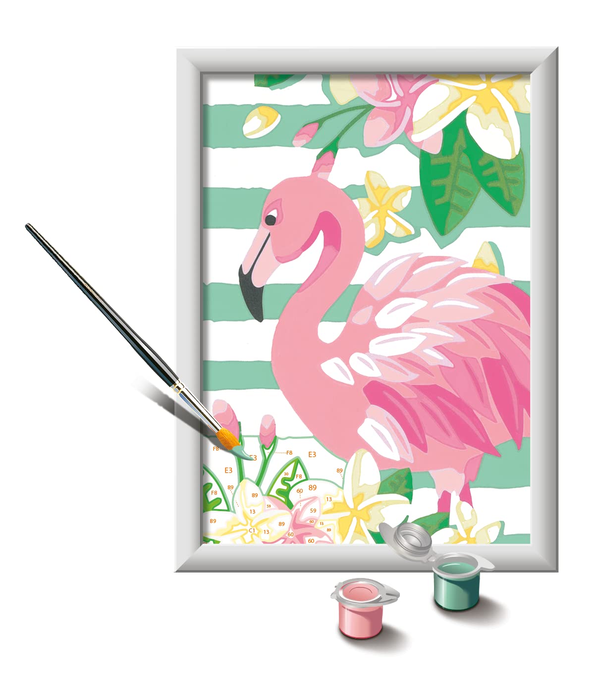 Ravensburger Creart Think Pink Paint By Numbers Kit For Kids & Adults - All-Inclusive Diy Painting Kit Canvas | Detailed Flaming