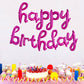 Toniful Hot Pink Happy Birthday Balloons Banner,Cursive Happy Birthday Balloons Hot Pink Birthday Decorations Hot Pink Mylar Foi