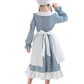 Fccam Prairie Dresses For Girls Pioneer Costume 19Th Century Long Sleeves Colonial Dress Blue Xxl Age Over 4 Years Old