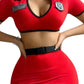 RioDebella Womens Sexy Red Babydoll Costume Set