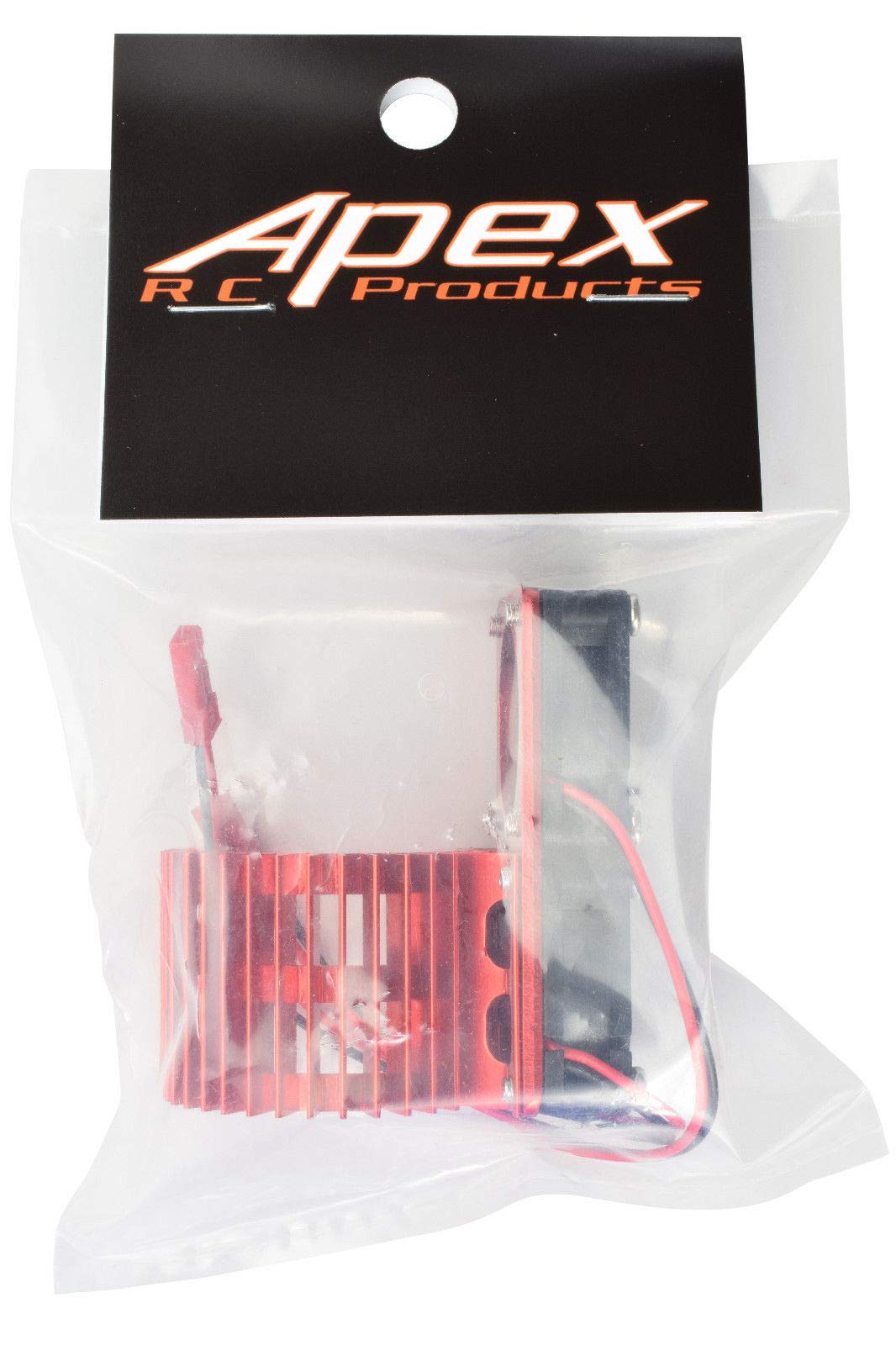 Apex RC Products 540/550 Aluminum Heat Sink W/Two 30mm Fans - 3 Colors to Choose from (Red)