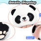 9.8'' Panda Dolls With Love Heart Scarf, Soft Stuffed Plush Animal Toys Plushies Birthday Gifts For Her/Girlfriend Lover Mom Kids (Pink)