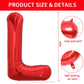 Toniful 40 Inch Large Bright Red Letter Balloons A-Z, Giant Jumbo Helium Foil Mylar Big Letter L Balloons For Birthday Party Ann