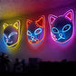 Varuotu Demon Slayers Mask LED 3Pcs Japanese Fox Mask Anime Merch Glowing Masks Halloween Costume Cosplay Masquerade Props (3Pcs