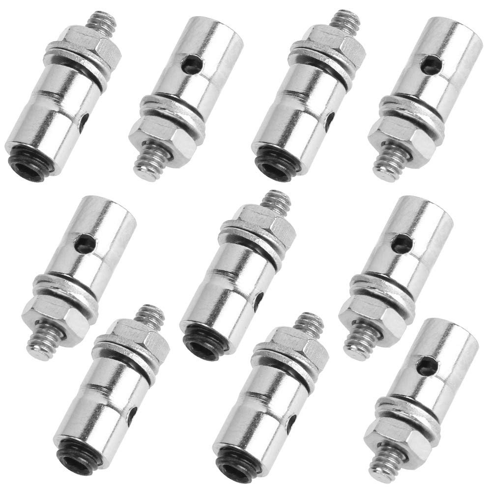 HobbyPark 20pcs 1.3mm Adjustable Pushrod Connector Linkage Stopper & F1.2mm x L180mm Steel Z Style Pushrods Parts for RC Airplan