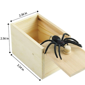 Oiuros Spider Prank Scare Box, Handmade Fun Practical Surprise Joke Boxes, Hilarious Halloween Spoof Gift Box For Adults Kids