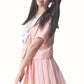 Beautifulfashionlife Girls`S High Waist Skirts Mini Short School Cosplay Costumes(Xs,Pink)