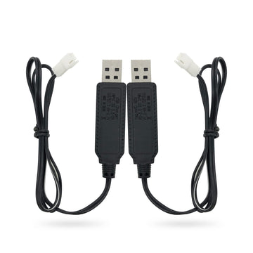 Charger Replacement for Carrera Mario Remote Control RC Car Battery, USB Charging Cable Cord 2 ft (2-Pack) - PDEEY