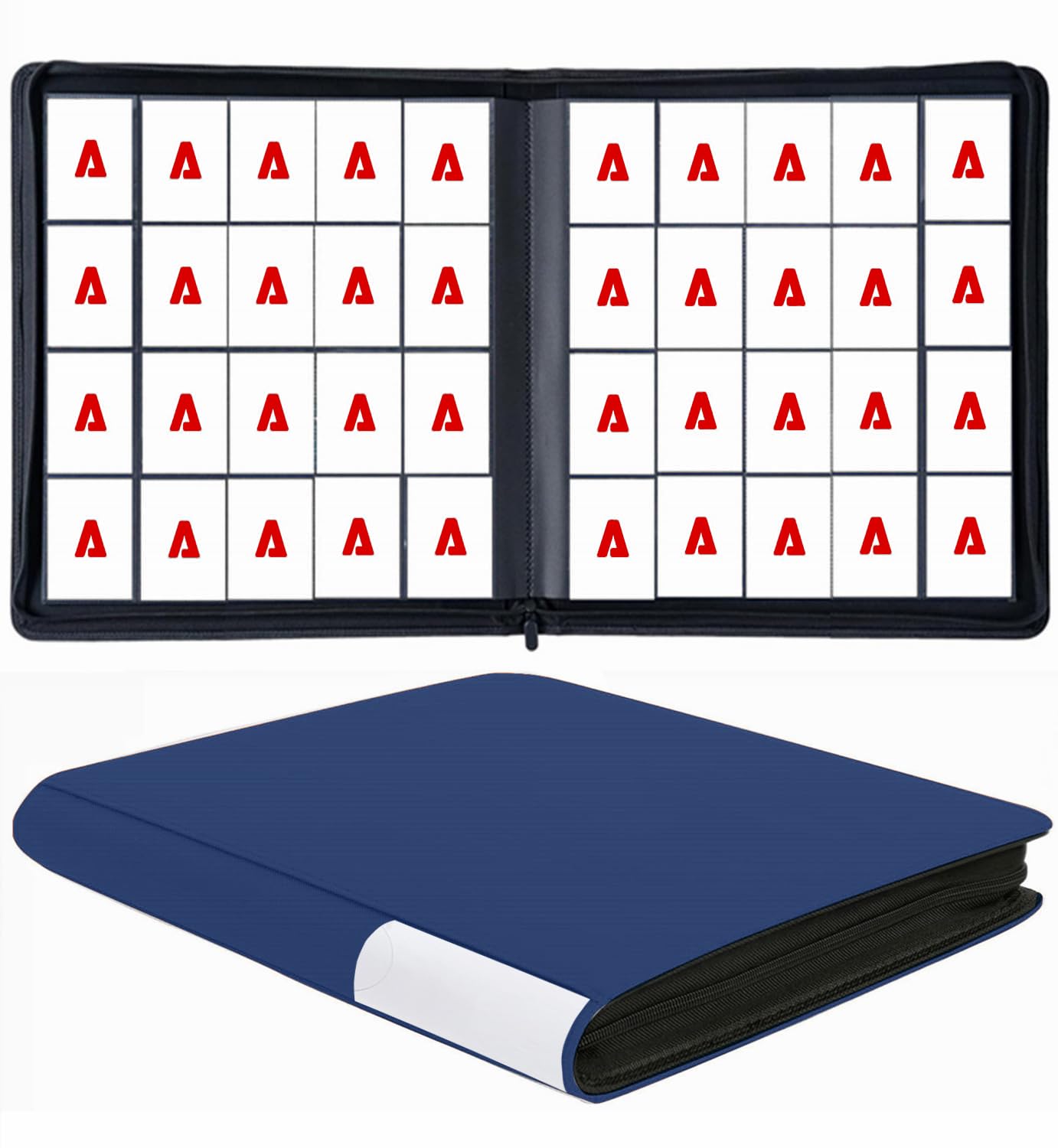 20 Pockets Card Binder  Trading Card Binder  enhanced Side Loading TCG Card  1280+ Card Collection Binder for MTG  Yugi  Hoke Cards and Cards Sleeve  Card Holder Binders (20Pockets-Blue)