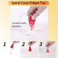 Bigted 6 Packs Spiral Cone Fidget Toy - 3D Printed Plastic Pyramid Sculpture in 6pc Colour for Stress Relief and Anxiety Relaxation