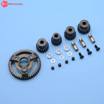 Mesimsple Steel Slash 2WD Spur Gear 50T 32P & Pinion Gear 16T 18T 19T 20T for 1/10 2wd Rustler Stampede Transmission Gears Upgra