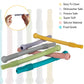 Fu Store Hollow Teether Tube - 6 Pack Silicone Chew Straw Toys for Infants, BPA Free, Multicolor, Safe for Freezing and Dishwashing