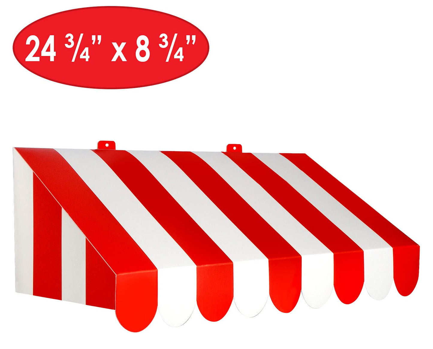 Beistle , 2 Piece 3-D Awning Wall Decorations, 24.75 x 8.75 (Red/White)