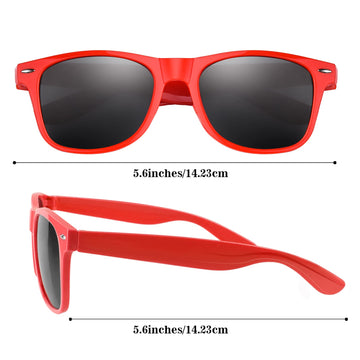 Tuparka 20 Pack Kids Sunglasses Bulk For Summer Pool Party Favors Birthday Parties Goody Bag Fillers, Red