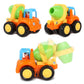 Construction Toy Truck Set For Toddlers Ages 1-4 - Push & Pull Friction Trucks, Matching Book - Bpa Free Cars For Boys & Girls