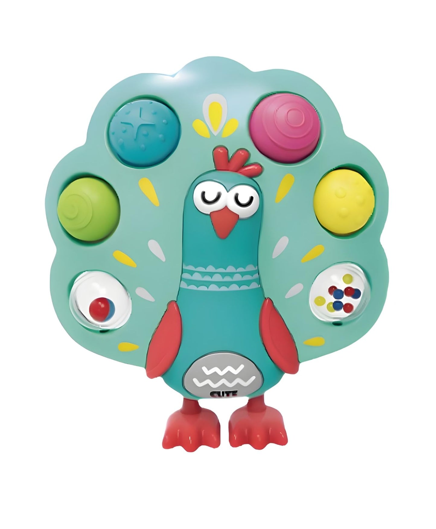 JOLLYORA Press Button Busy Cube for Toddlers | Sensory Decompression & Finger Training Toy with MotherBaby Sounds | Early Learn
