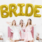 Toniful 40 Inch Large Gold Bride Balloons, Giant Jumbo Helium Foil Mylar Big Bride Balloons Banner For Wedding Marriage Bridal S