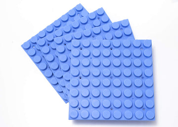 Uniplay Platform Building Block Base Plates — 11X11 Inch Stackable Building Platform Set, Learning Toy, Special Education For Ages 3 Months And Up (4-Piece Set)