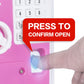 LIKE Toy Piggy Bank Safe Box - Fingerprint ATM Machine for Kids, Pink, Plastic, Model G982