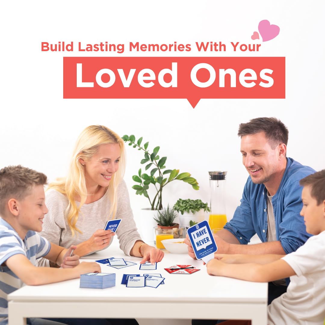 Never Have I Ever Card Game - Family Edition Volume 2, Includes Fun, Engaging Prompts for Interactive Family Game Nights, Vacati