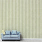 Iland Originality Dollhouse Wallpaper 39 * 15.7 Inch, Dollhouse Accessories On 1:12 Scale Or 1:6 Scale (Striped Green-Yellow)