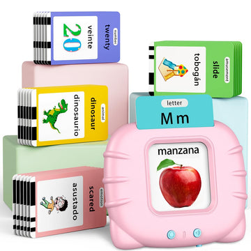 Eaever Bilingual Educational Toys, Spanish English 520 Sight Words Talking-Flash-Cards, Preschool-Learning-Activities, Montessor