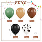 Green And Brown Balloons,60 Pcs 12 Inches Brown Cow Print Cowboy Balloons Retro Green Apricot Khaki Dark Brown Balloons For Birt