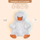 SuzziPals Duck Plush Toy - Coolable & Heatable Stuffed Animal for Stress Relief, White Polyester, Microwavable, Cute Gift for Women & Kids