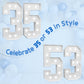 Imprsv Marquee Numbers Large 35Th-Birthday Decorations: 4Ft Light Up Number Party Decor 35 Year Old 53Th Birthday Decoration Bac