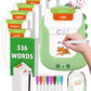 336 Words Reusable Writing Drawing Talking Flash Cards Montessori Toys For Toddlers, Pocket Speech Therapy Toys For Ages 1 2 3 4