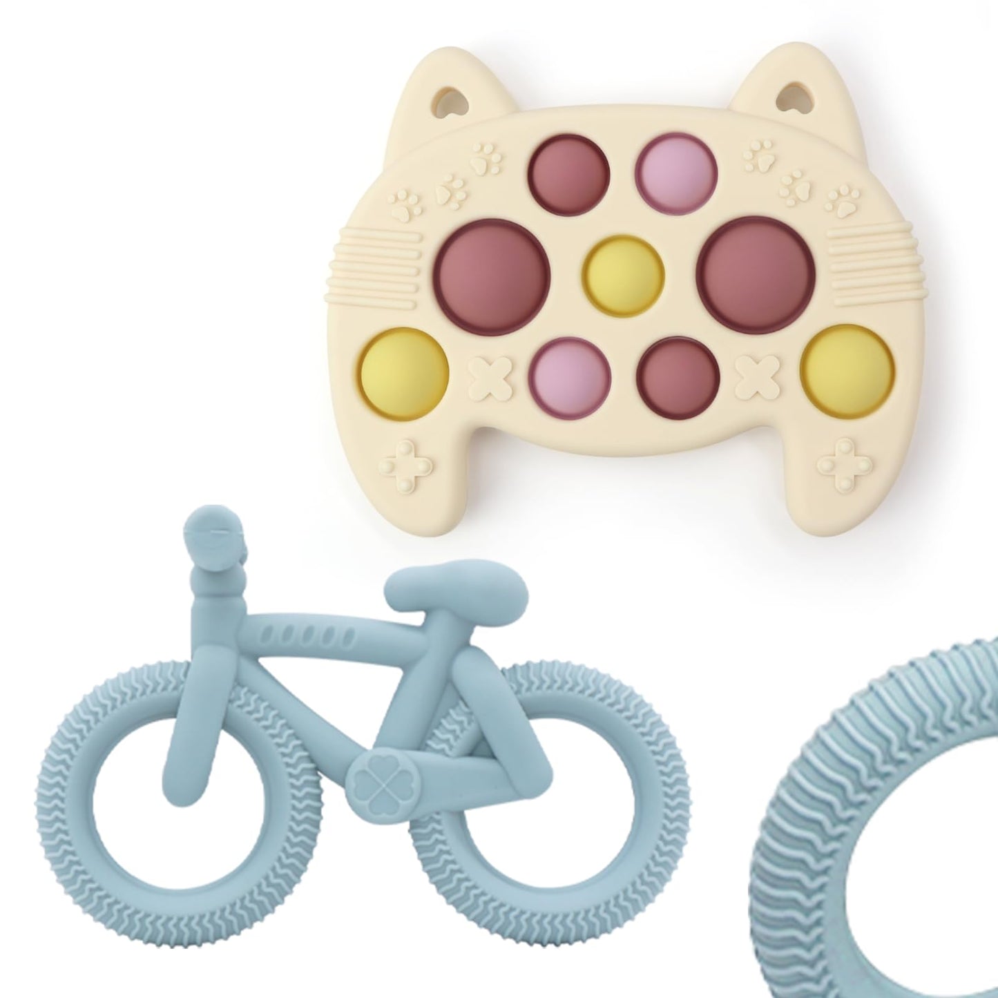 Baby Teething Chew High Chair Toys - Baby Teething Toys Silicone Teethers, Baby Table Toys, Food Grade Silicon For 6 12 18 Month