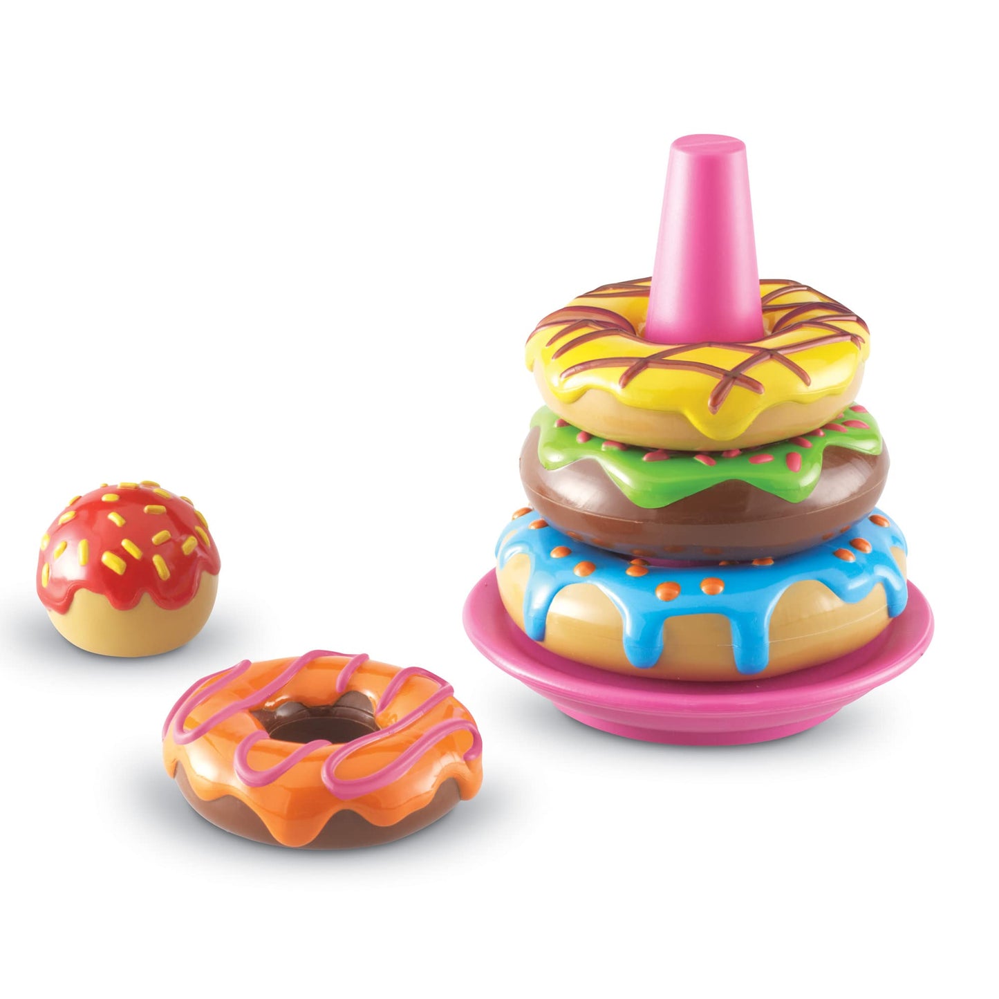 Learning Resources Smart Snacks Stack 'Em Up Doughnuts - 7 Pieces, Ages 18+ Months Fine Motor Skills Toys, Toddler Counting Toys