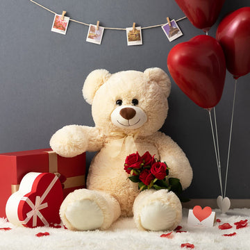 Hollyhome Teddy Bear Plush Giant Teddy Bears Stuffed Animals Teddy Bear Love 36 Inch Begie