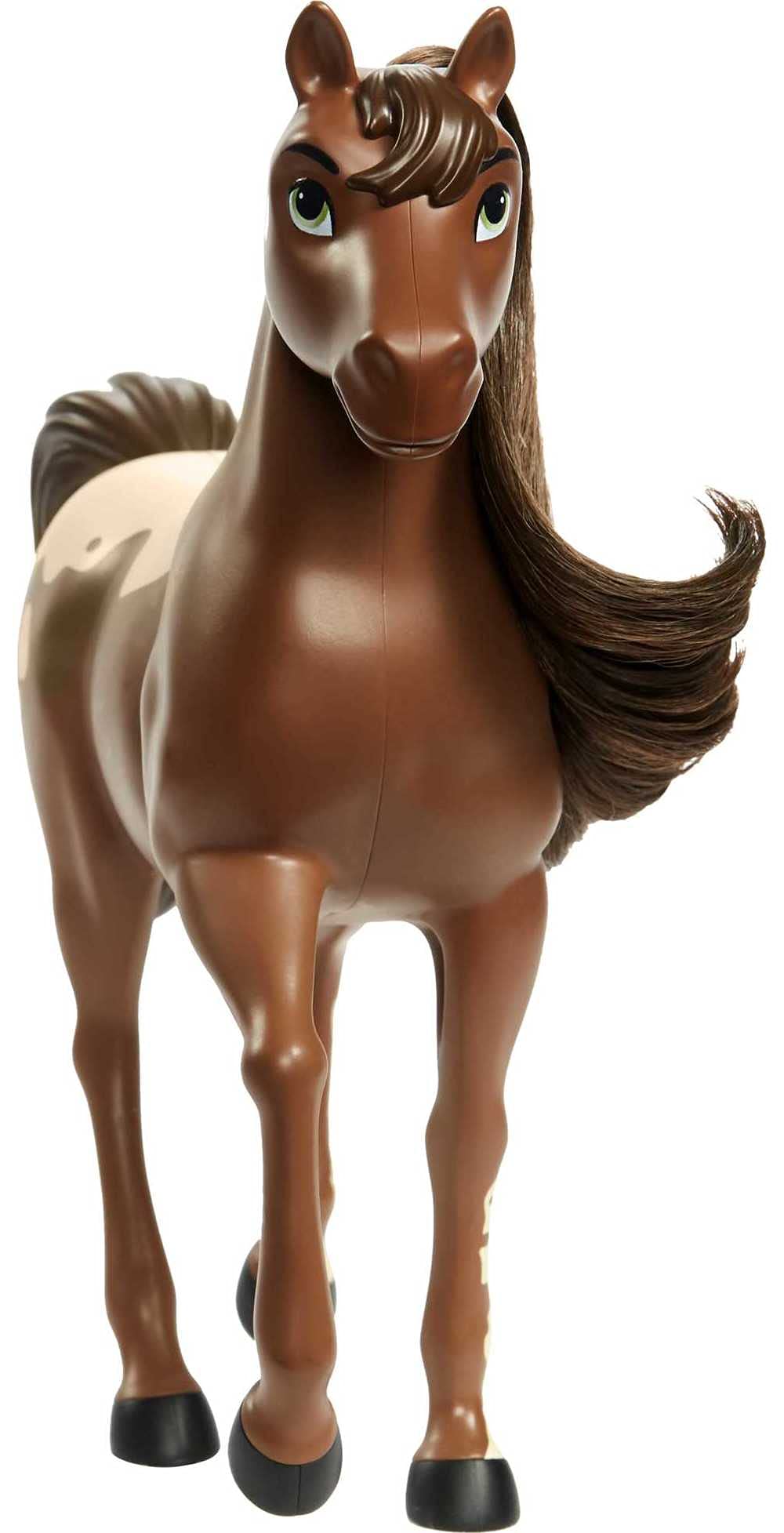Mattel Spirit Untamed Chestnut Pinto Horse, 8-Inch with Moving Head, Perfect Gift for Horse Fans Ages 3 and Up