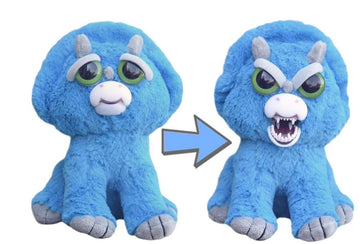 Feisty Pets William Mark Brainless Brian Adorable Plush Stuffed Triceratops That Turns Feisty With A Squeeze
