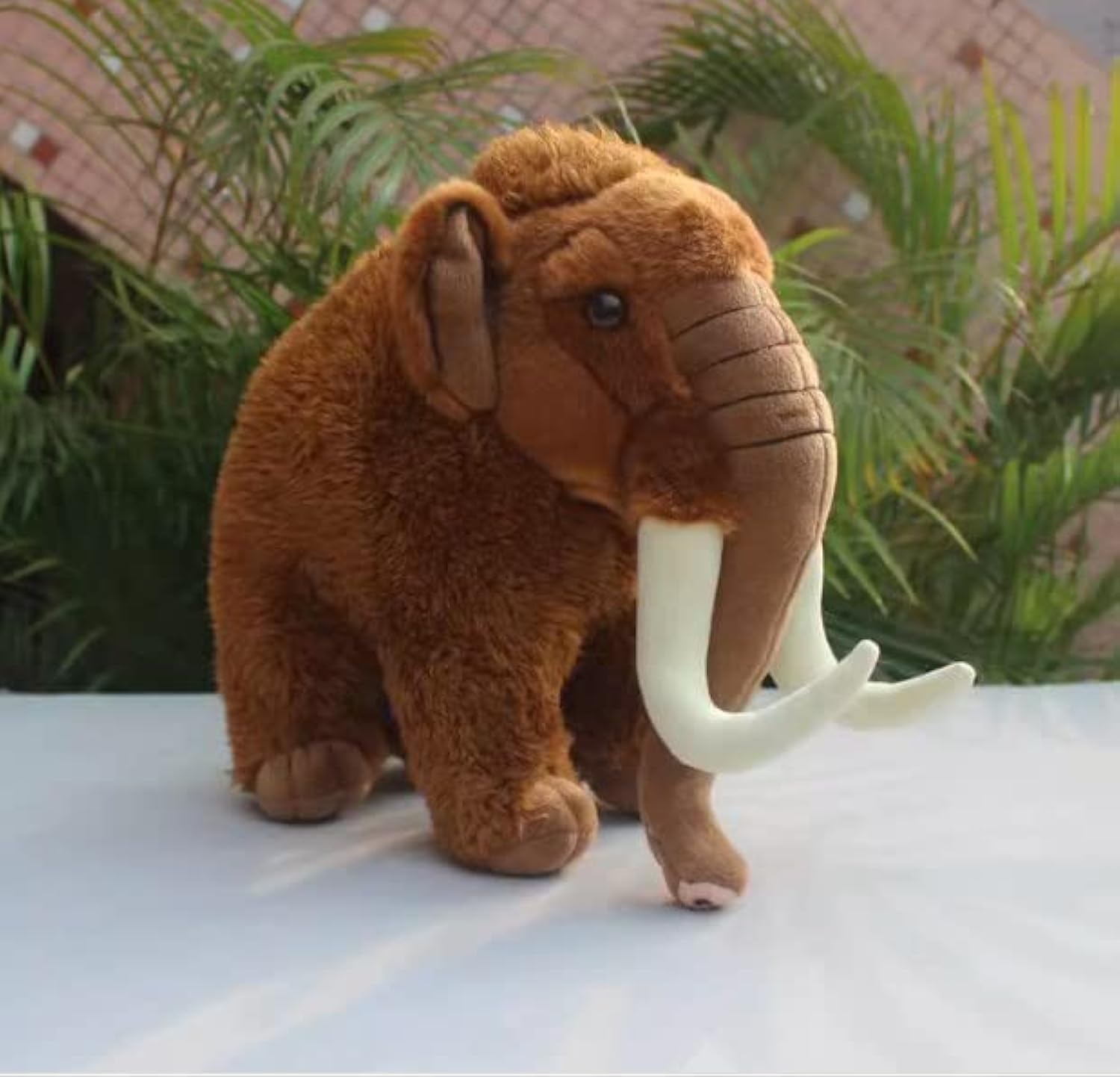 Tammyflyfly Lifelike Woolly Mammoth Plush,13'' Mammoth Stuffed Animal,Soft Elephant Plush Toy, Stuffed Toy,Cuddly Toys (33Cm)