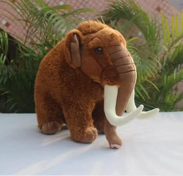 Tammyflyfly Lifelike Woolly Mammoth Plush,13'' Mammoth Stuffed Animal,Soft Elephant Plush Toy, Stuffed Toy,Cuddly Toys (33Cm)