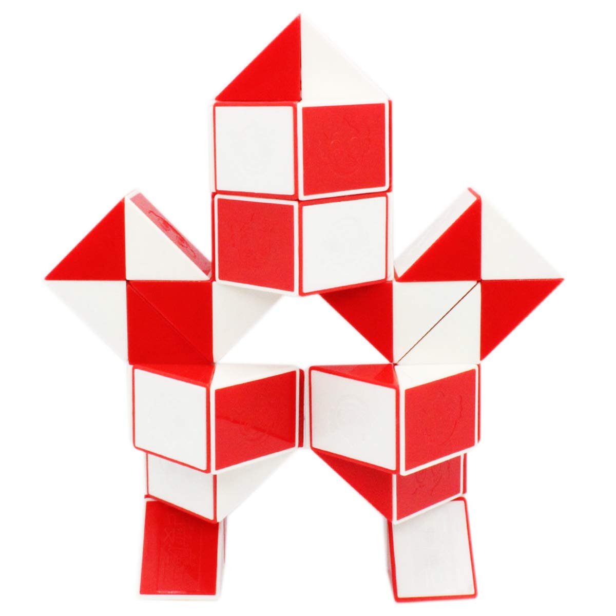 Mipartebo Magic Snake Cube Twist Puzzle 48 Wedges Large Size Twist Fidget Snake Toys Gift Party Favors Game Goodie Bag Fillers For Kids Adults Teens Red