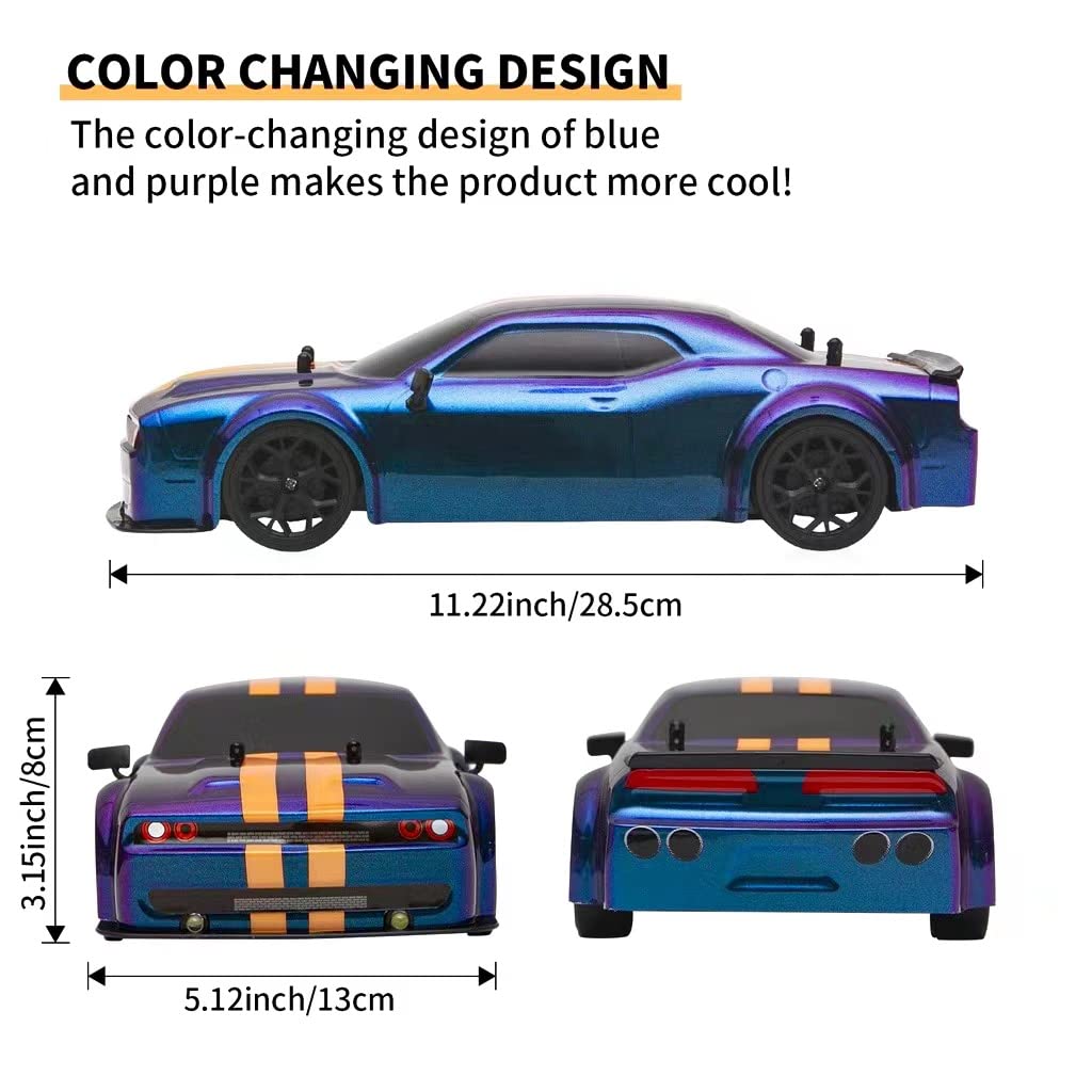 iBliver RC Drift Car, 1:14 Remote Control Car 4WD Drift RC Cars Vehicle 28km/h High Speed Racing RC Drifting Car Gifts Toy for B