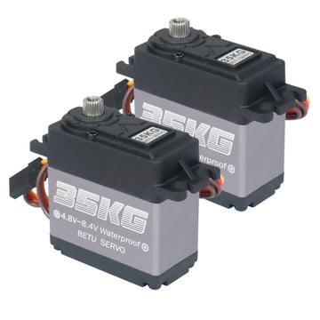 BETU 2Pack 25KG High Torque RC Servo,Steering Servo Compatible with 1/8, 1/10, 1/12 RC Car, Airplanes and Robots, Full Metal Gea