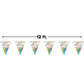 Rainbow Birthday Party Flag Banner - 12 Ft, 1 Pc