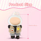 17cm Doll Clothes Labubu Clothes for 6.7inch(17cm) Dolls enhanced Doll Outfit with Hat and Accessories(Clothes Only) (Black Brown White)